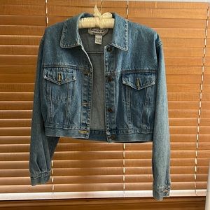 Vintage Crop Blue Jean Jacket